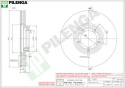 Tarcza hamulcowa PILENGA V250 FORD TRANSIT wentyl. 270mm do 2000r.